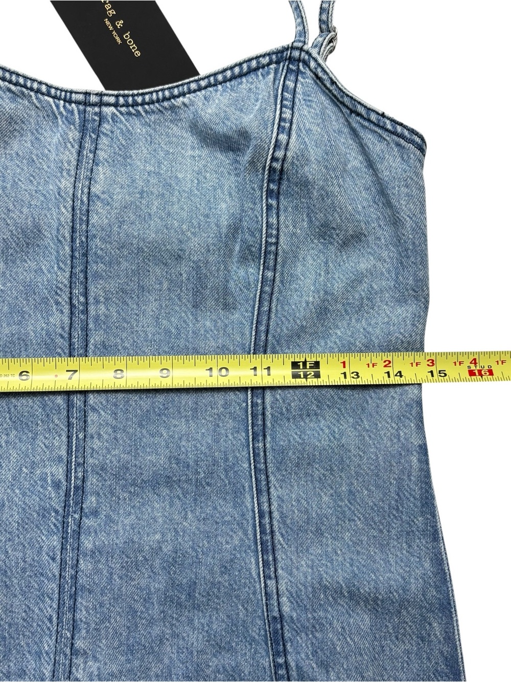 NWT Rag & Bone Martyna Denim Midi Dress Spencer Light Wash Size 4 - Picture 7 of 13